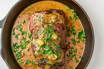 Gourmet Cast Iron Roast Beef with Whipping Cream Reduction