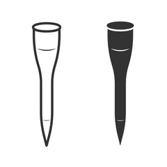 Golf tee. Easy editable vector design.