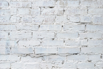 white painted grunge brick wall background