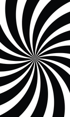 Monochrome radial stripes swirl wallpaper