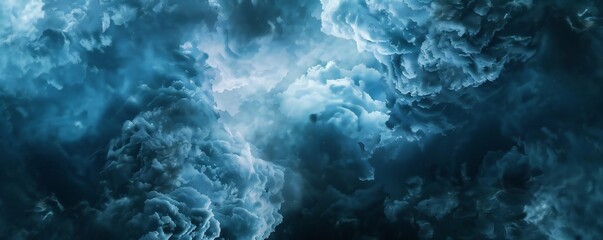 Dramatic and deep clouds background Generative Ai 
