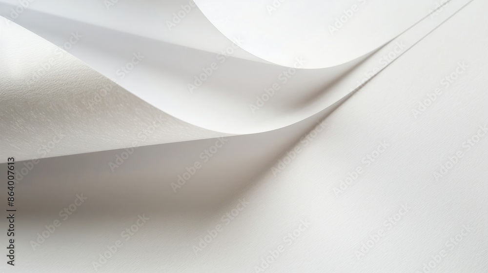 Poster a close-up abstract photograph of a white paper texture backdrop featuring subtle depth and creases