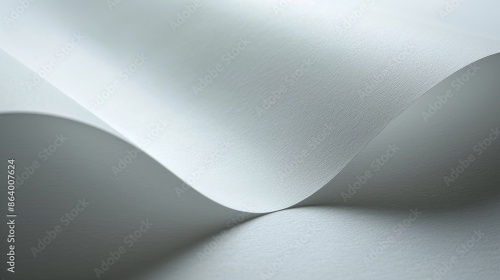 Poster an abstract image of white paper texture with a slight angle to create depth and curve
