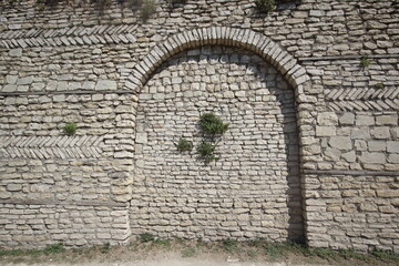old stone wall and door in Safranbolu (Turkey)