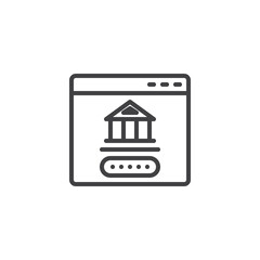 Online Banking line icon