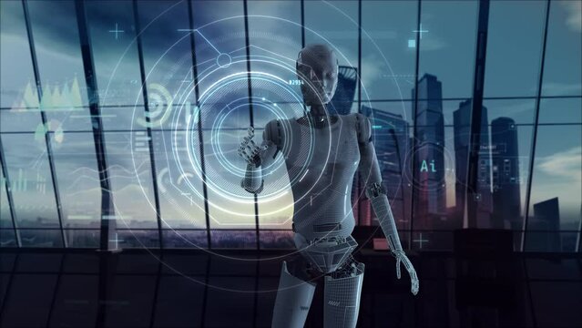 Virtual infographic dashboard operated by android system.