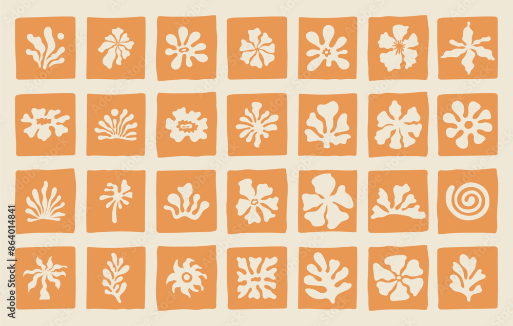 Poster vector logo and print design templates, summer palms, tropical hand drawn illustrations, palm trees 