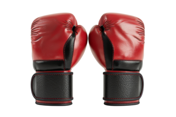 Red Boxing Gloves Isolated On white Background