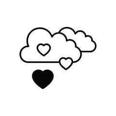 LOVE CLOUDS vector icon