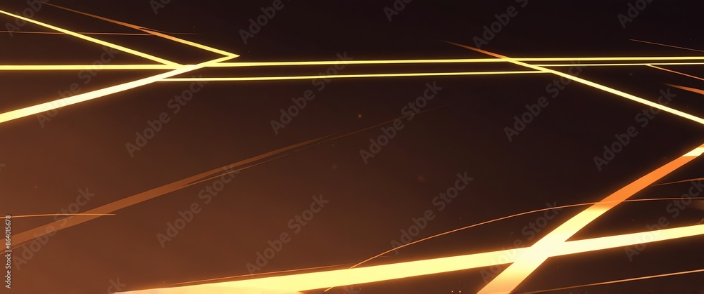 Poster brown tech neon light path theme abstract background with copy space for banner