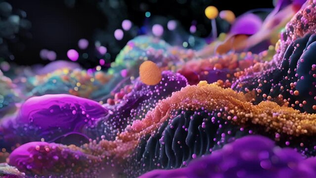 Micrograph showing the movement and localization of transcription factor proteins within a cell.