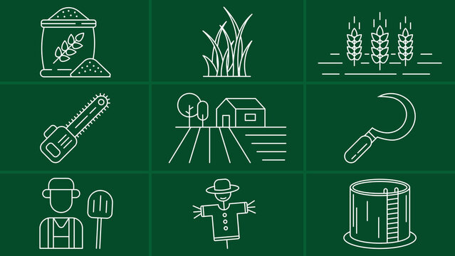 Farm Line Icons