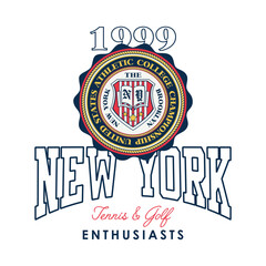 Varsity city design with big logo on top