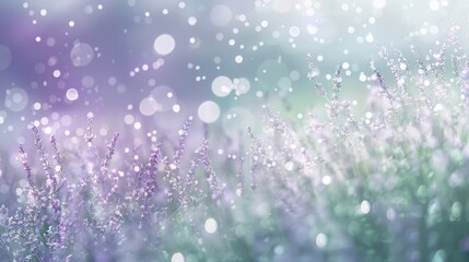 Velvety grass textures with ethereal light beams on a dreamlike background