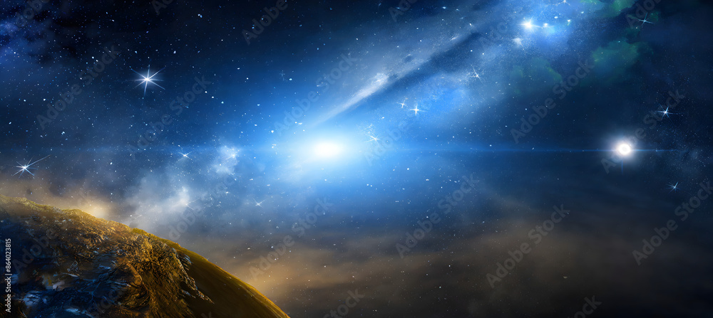 Poster abstract space background. generative ai.