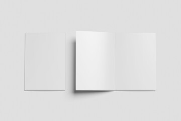 Blank Bi-Fold Brochure Mockup