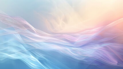 Obraz premium Pastel gradients with flowing lines on a serene background
