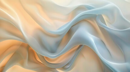 Obraz premium Tranquil scene with silk-like patterns muted colors and calming gradient