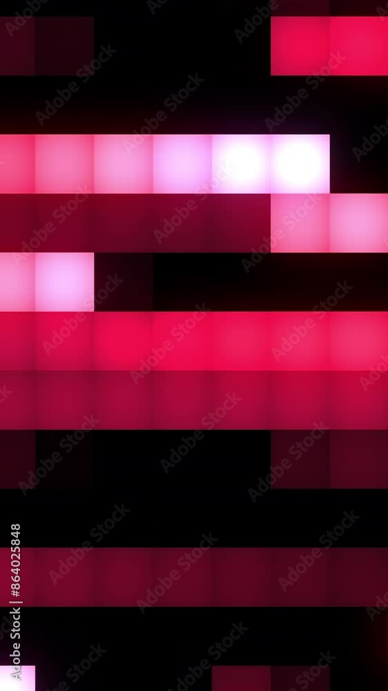 Aufkleber pixel lines move horizontally. motion. retro animation with moving pixel stripes on black background