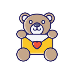 TEDDY BEAR vector icon