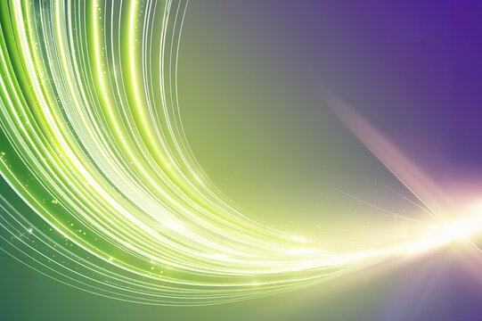 Green light streak, fiber optic, speed line, futuristic background for 5g or 6g technology wireless data transmission, high-speed internet in abstract. internet network concept. vector design