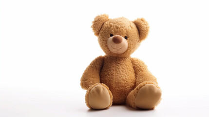Obraz premium Cute Teddy Bear Isolated On White Background 