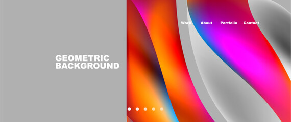 Dynamic flowing shapes concept design composition. Vector Illustration For Wallpaper, Banner, Background, Card, Book Illustration, landing page