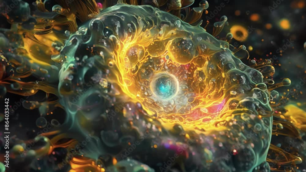 Poster a reconstruction of a phagolysosome visualizing the elaborate structures and mechanisms involved in 