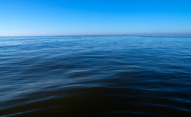 Blue sea water surface