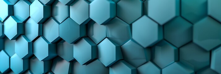 a blue abstract background with hexagonal shapes