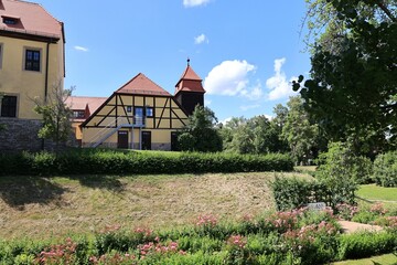 Blick in die Altstadt von Bad Lauchstädt in Sachsen-Anhalt	