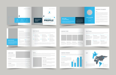 Company Profile Layout, Annual Report, Business Template