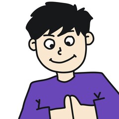 illustration of cartoon friendly boy