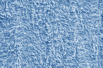 blue fur textile texture background.