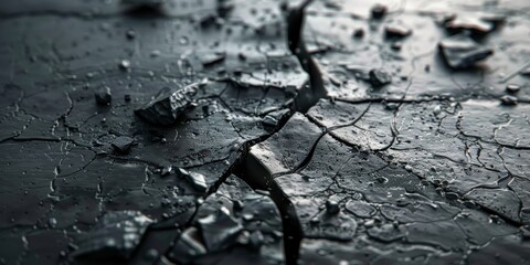 Large cracks on the surface of the earth