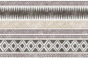 Ethnic vector seamless pattern. Tribal woven geometric background, autumn cozy craft motif, maya, aztec ornament. mexican print