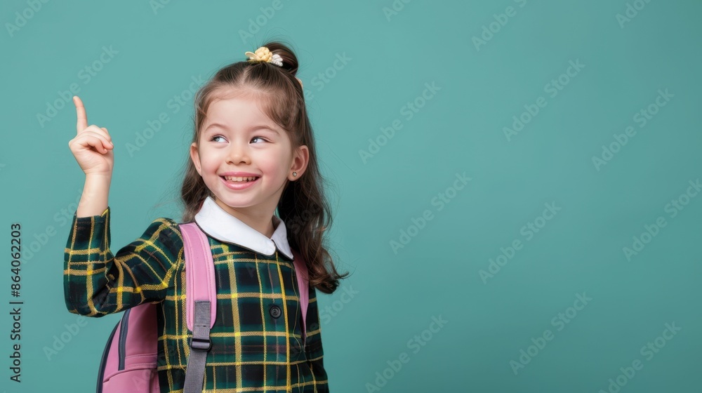 Poster the girl with backpack