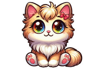  Vector cute cat illustration