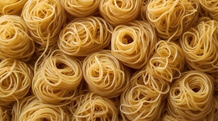 dry egg yellow noodle nests texture.generative.ai 