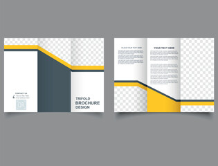 Creative Construction trifold brochure template or company profile