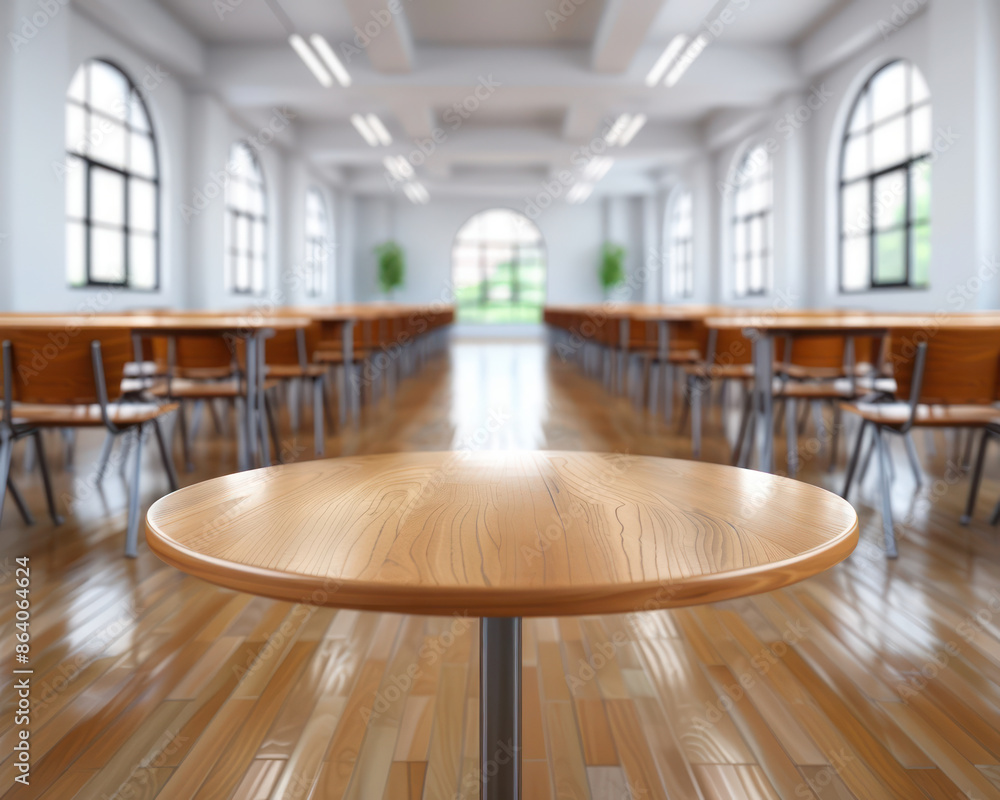 Poster engage and inspire classroom with student desks arranged in a circle, promoting interactive discussi