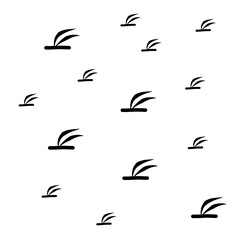 Obraz premium Vector Set Silhouette of a flock of flying birds
