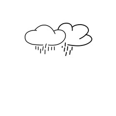 Rain cloud logo symbol icon design vector illustration