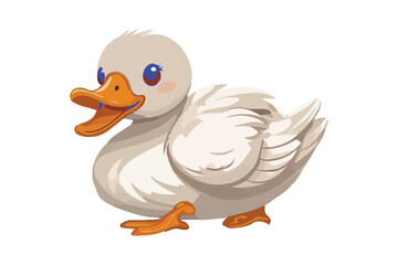 Vector cute duck illustration