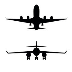 Vector Airplane Silhouette for Aviation Projects, Graphic Design, and Airplane Decor