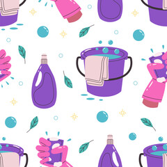 Cleaning Seamless pattern