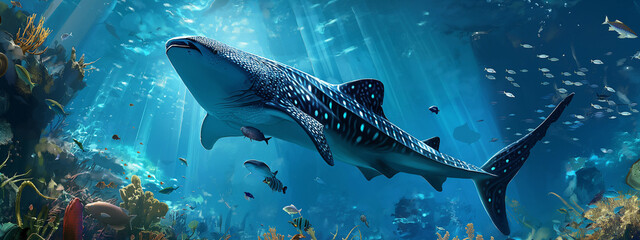whale shark in sea