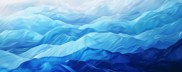 Obraz premium Ice background with a smooth, undulating surface, reminiscent of a frozen ocean wave. The design features a gradient of blue tones, from light to deep, creating a sense of movement and depth.