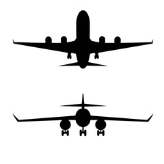 Vector Airplane Silhouette for Aviation Projects, Graphic Design, and Airplane Decor