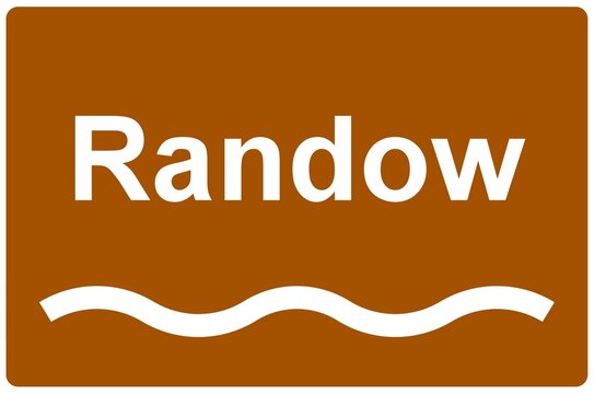 Illustration eines Namensschildes f&uuml;r den Fluss "Randow"	